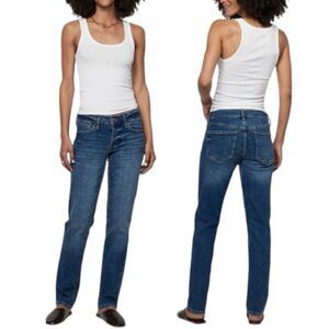 Oliver Logan Jeans Chester Slim Straight Low Rise Button Fly Luxury EUC Size 28